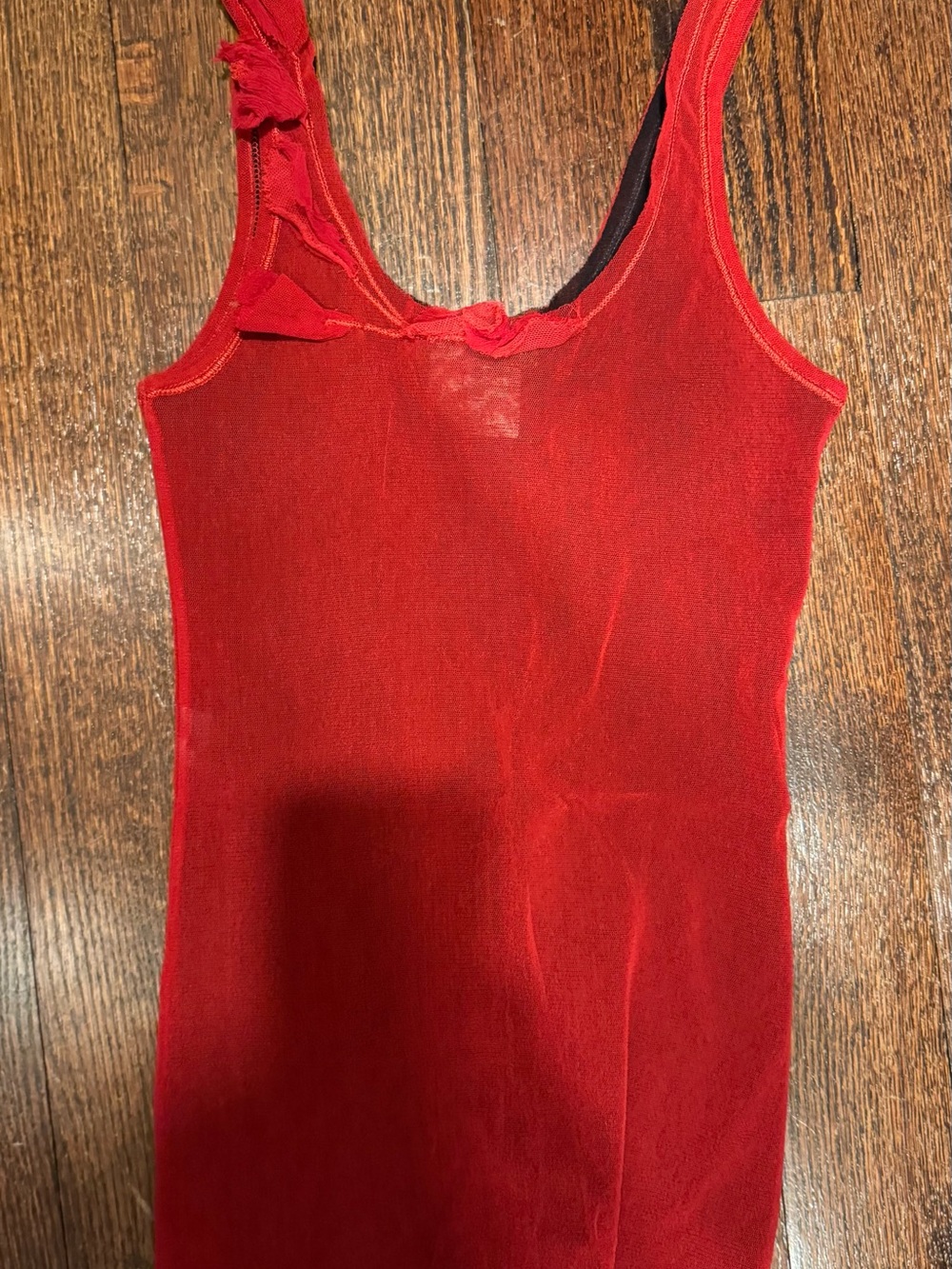 Vintage Fuzzi Women’s Red Sheer Tank
